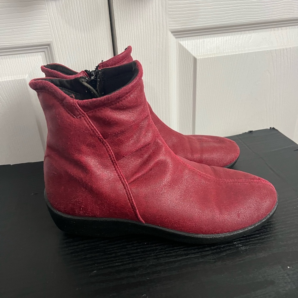 Arcopedico L19 Red Ankle Boots US 8 EU 39 - Picture 3 of 12